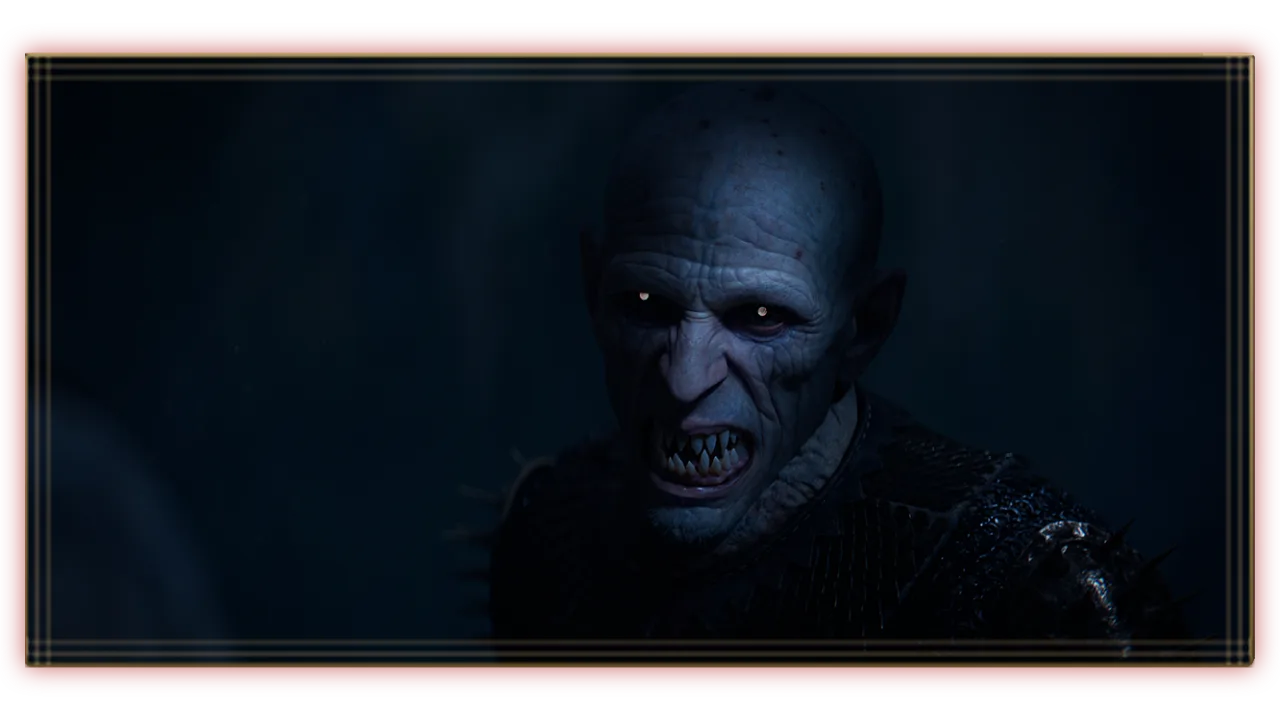 A vampire enemy shown in an official The Blood of Dawnwalker gameplay image
